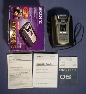 SONY TCM 465V Diktiergerät OVP Casette Recorder Corder Walkman