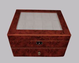 Uhrenbox Schmuckkasten Uhrenkasten Schatulle Holzbox 7005 (rotbraun