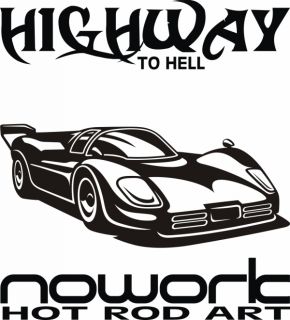 Kapuzen Shirt Hoody Motiv Hot Rod Highway to Hell #nw hr 117