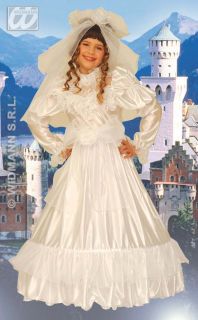 Braut Michelle Kostüm Brautkleid und Brautschleier Kinder Mädchen Gr