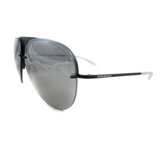 Emporio Armani Sonnenbrille 9855 Mattschwarz Grau / Silber verspiegelt