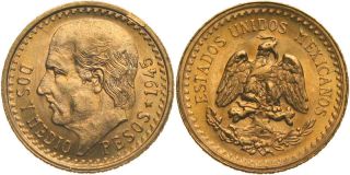 C130 Mexiko 2 1/2 Pesos 1945 Gold
