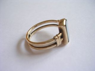 Prachtvoller sehr dekorativer Jugendstil Ring Gold 585 mit Lagenstein