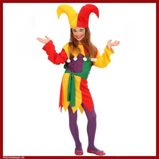 KOSTÜM # Karneval Fasching Harlekin Clownkostüm Kleid 122/128 0258