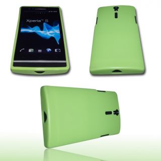 Handy Tasche Silikon Case für Sony Xperia S Matt Light Grün