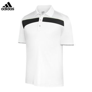2012 Adidas ClimaCool Block Piped Print Golf Polo Shirt AW12