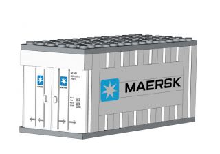 Lego Maersk Intermodal Shipping Container Stickers custom 10219 1552