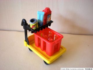 Playmobil♥ Einkaufswagen + Lebensmittel + Getränkekiste für