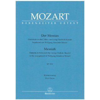 Mozart Der Messias Klavierauszug KV 572 Haendel Georg