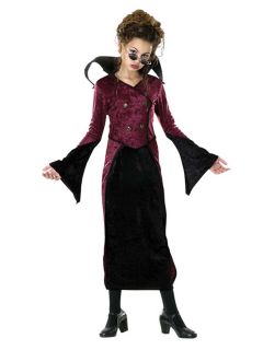 Kostüm Vampirin Vampirkleid Mädchen Halloween Gr. 140 146 152