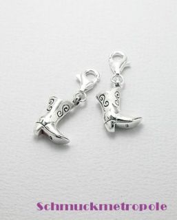 925 Silber Anhänger Charm Charms Stiefel