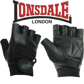 Lonsdale Gewichtheber Bodybuilding Leder Handschuhe Fitness