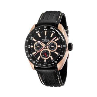 Festina Herren Armbanduhr XL Analog Leder F16529/1 Uhren