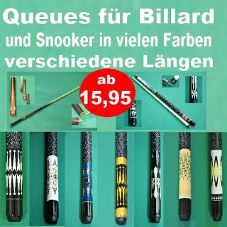 Snookerqueue Billardqueue Queue 120, 146, 159 cm Snooker Billard div
