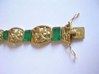 Prachtvolles sehr exclusives Jugendstil Armband Gold 585 Blumendeko