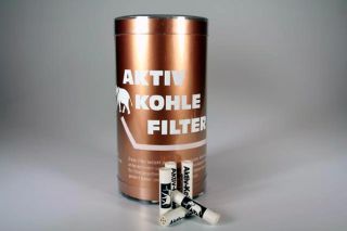 9mm Activated Carbon / Charcoal Pipe Filter,150 Filters