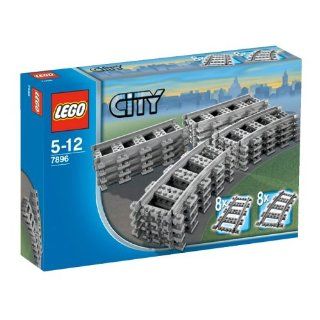 LEGO City 7896   Gerade und gebogene Schienen Spielzeug