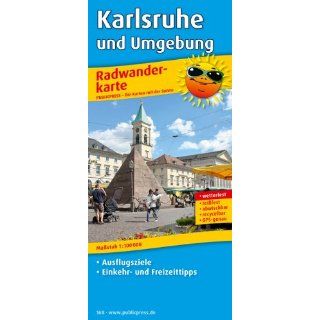 Radwanderkarte Karlsruhe und Umgebung: Mit Ausflugszielen, Einkehr