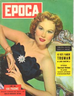 Rivista EPOCA n° 164 Novembre 1953 Virginia Mayo