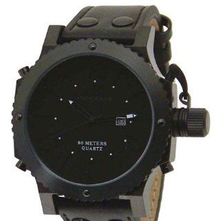 Adee Kaye AK7211 MIPB Black Dial Mens Oversized Quartz Military Watch