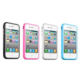 4x Silikon Bumper Huellen Case Schutzhuelle Cover Fuer iPhone 4S 4Gs