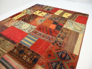 perser Teppich patchwork Nomaden Kilim / Kelim ca.205 x 156 cm.