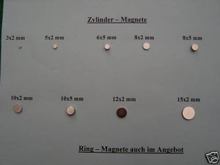 Sortiment 2 Neodym Magnete / Andere Magnete im Shop