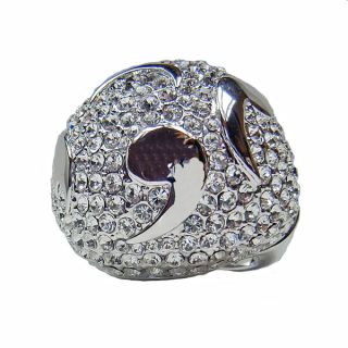 Trendschmuck   Großer Ring mit white Crystal 22 Gramm UVP 49,98