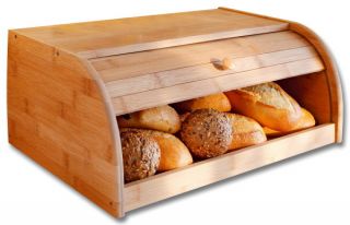 Fackelmann Brotbox Brotkasten aus Bambus Holz Mit Jalousie NEU und OVP