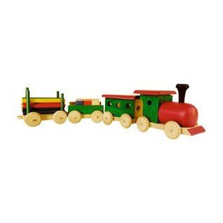 WoodMan Holzbaukasten Zug Holzeisenbahn 103CE Spielzeug