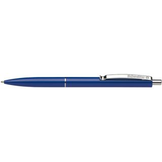 50 x Kugelschreiber Schneider K15 blau geschwungener Stahlclip und