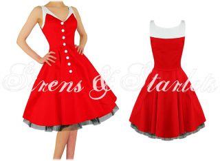 Kleid Hearts & Roses London Kitsch Rot Vintage 50er Jahre Party