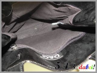 DOLCE & GABBANA Damen Handtasche Henkeltasche Tasche Lackleder schwarz