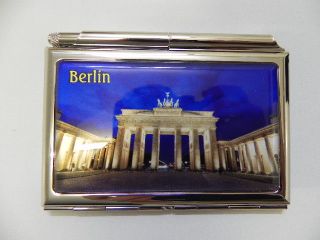 Visitenkarten Etui BERLIN Brandenburger Tor Stift Block