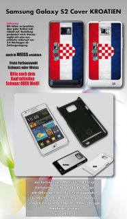 Samsung Galaxy S2 KROATIEN FLAGGE Fahne Hülle Cover Case Croatia EM