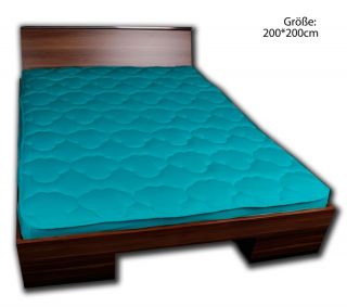 Unterbett Matratzenauflage Auflage 200*200cm Jersey Azurblau UVP 99