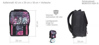 Schulrucksack XL MONSTER HIGH Rucksack Schultasche Ranzen 2