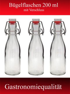 Bügelverschlus Glasflaschen Einmachgläser Glas Gläser 200 ml