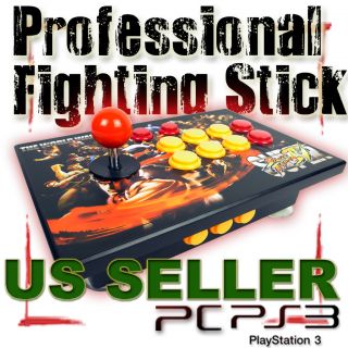 Pro Fighting Stick Arcade Joystick 8 buttons for Street Fighter PC PS2