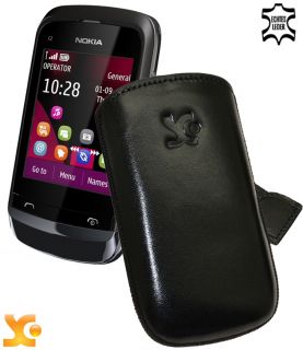 Nokia C2 03 Lederetui Handytasche Schutzhülle TOP Case