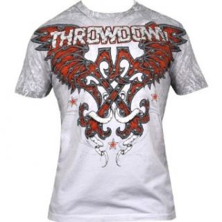 Throwdown Machida UFC 123 T Shirt   Weiß: Bekleidung