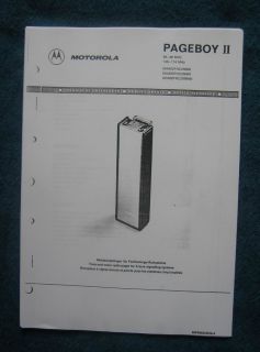 Handbuch zu Motorola Pageboy 2 in Deutsch + Englisch + Französisch es