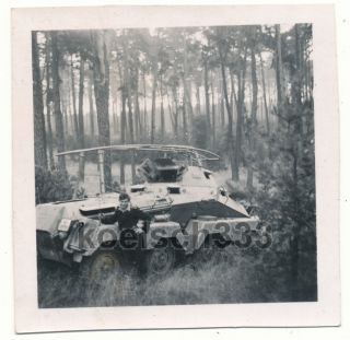 Foto Frankreich Invasionsfront 1944 Panzerspähwagen 8 Rad Funk Panzer