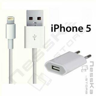 2in1 Apple iPhone 5 iPod Ladegerät Netzteil USB Daten Ladekabel Wie