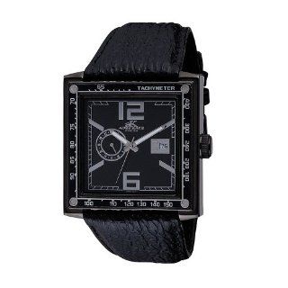 Adee Kaye AK9293 MIPB Black Herrenuhren Tachymeter Leder Uhr