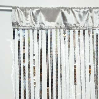 Fadenvorhang Türvorhang Insektenschutz Pailletten silber 90x250cm