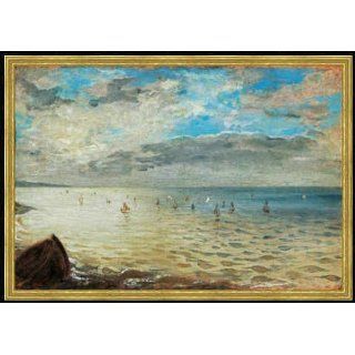 Bild mit Rahmen Eugène Delacroix, La mer vue des hauteurs de Dieppe