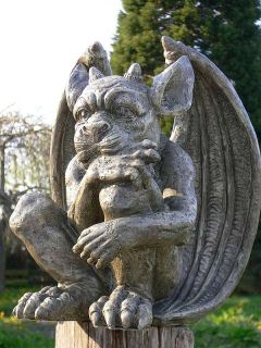 Gargoyle Flügel Kunstharz frostfest Dämon Teufel