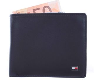 Tommy Hilfiger Brieftasche Geldbörse Eton Leder Schwarz #3