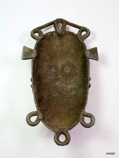afrikanische Volkskunst   Amulett   Bronze Maske